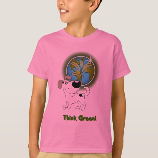 Denk groen! (Cutie) T-shirt (Voorkant)