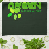 DENK GROEN (Earth Day) keukenhanddoeken (Gevouwen)