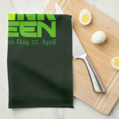 DENK GROEN (Earth Day) keukenhanddoeken (Quarter Fold)