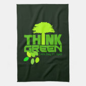 DENK GROEN (Earth Day) keukenhanddoeken (Verticaal)