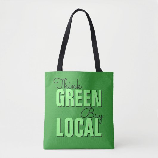 Denk groen, koop lokale tassen (Voorkant)