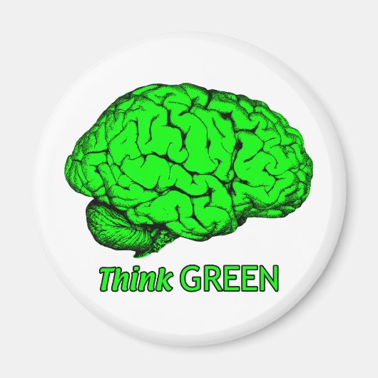 DENK GROEN MAGNEET (Voorkant)