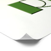Denk groen poster (Hoek)