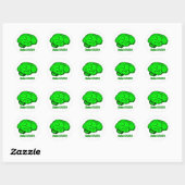 DENK GROEN RONDE STICKER (Vel)