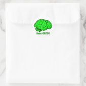 DENK GROEN RONDE STICKER (Tas)