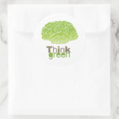 DENK GROEN RONDE STICKER (Tas)