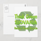 Denk Groen Slowakije Briefkaart (Voorkant / Achterkant)
