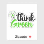Denk groen sticker (Vel)