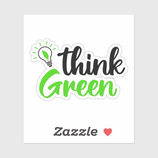 Denk groen sticker (Vel)