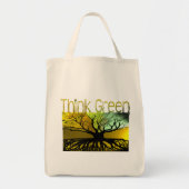 Denk groen tote bag (Voorkant)