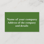 Denk groen visitekaartje (Achterkant)