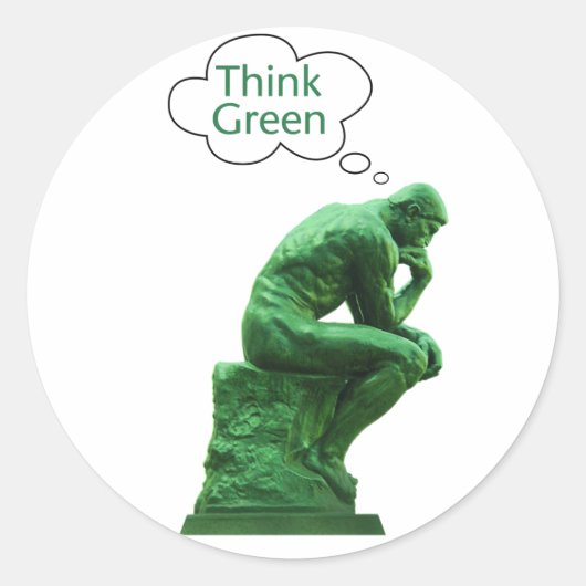Denk groene denker Sticker (Voorkant)