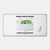 Denk Groene Macht Denk Vegetarisch Plant Cel Bureaumat (Keyboard & Muis)