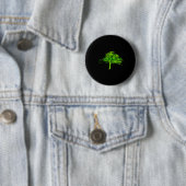 Denk Groene T-shirt  Ronde Button 5,7 Cm (In situ)