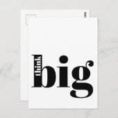 Denk groot! Fun Quote - Modern Bold Typografie Briefkaart (Voorkant / Achterkant)