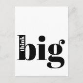 Denk groot! Fun Quote - Modern Bold Typografie Briefkaart (Voorkant)