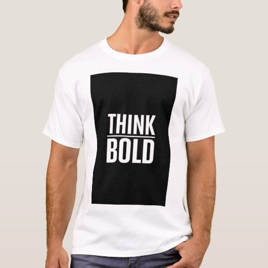 DENK GROOT GEDRUKT T-SHIRT (Voorkant)