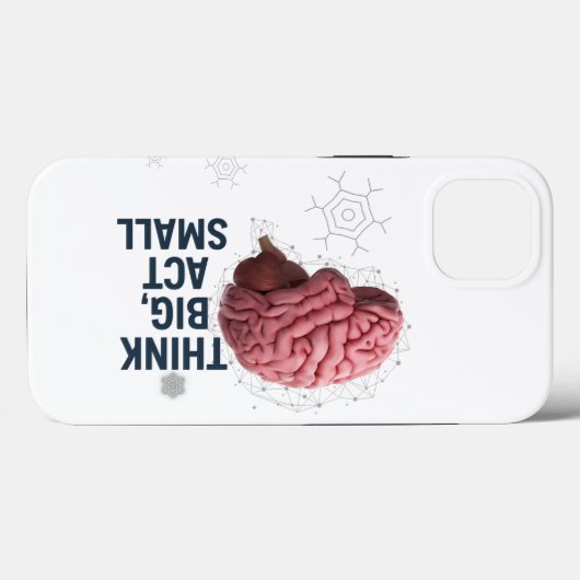 Denk groot, handel klein Case-Mate iPhone case (Achterkant (horizontaal))