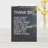 DENK GROOT - Inspirerend woorden Kaart (Gele Bloem)