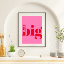 Denk groot! Modern Bold Red - Hot Pink Typografie
