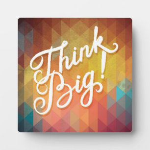 Denk groots fotoplaat