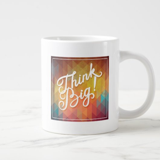 Denk groots grote koffiekop (Rechts)