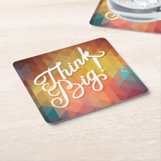 Denk groots kartonnen onderzetters (Schuin)