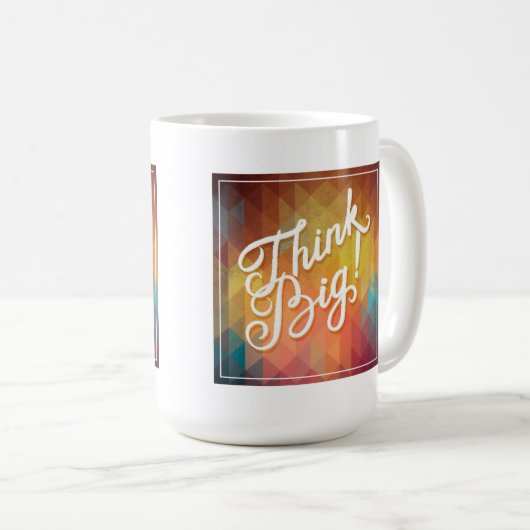 Denk groots koffiemok (Voorkant rechts)