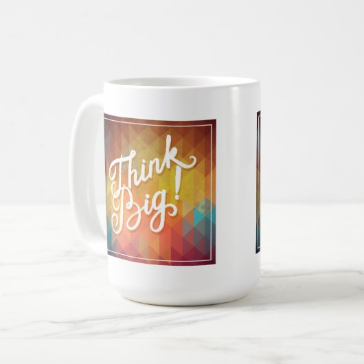 Denk groots koffiemok (Voorkant links)