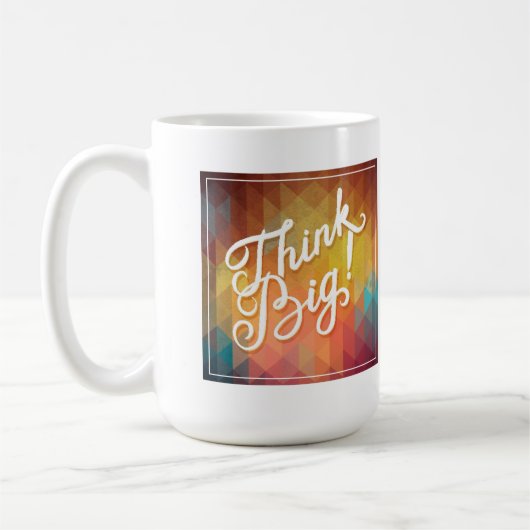 Denk groots koffiemok (Links)