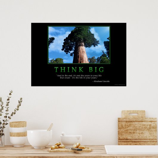 Denk groots poster (Keuken)