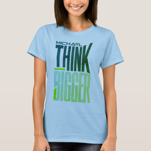 Denk Groter – Motiverende Groei Mentaliteit Design T-shirt (Voorkant)