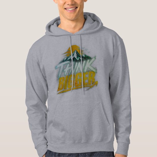 Denk Groter – Motiverende Groei Mentaliteit Ontwer Hoodie (Voorkant)