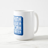 Denk Groter Werk Harder Koffiemok (Voorkant rechts)