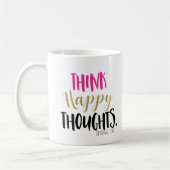 DENK HAPPY THOUGHTS Pink Gold Personal Custom Koffiemok (Links)