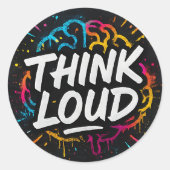 Denk Hardop – Graffiti Brainpower Sticker (Voorkant)