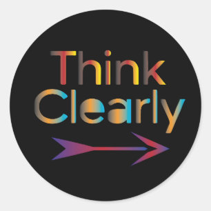 Denk Helder Ronde Sticker