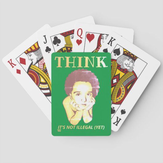 "DENK, HET IS NIET ILLEGAAL (NOG)" POKERKAARTEN (Achterkant)