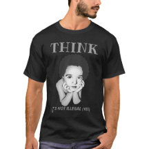 "DENK, HET IS (NOG) NIET ILLEGAAL" T-shirt