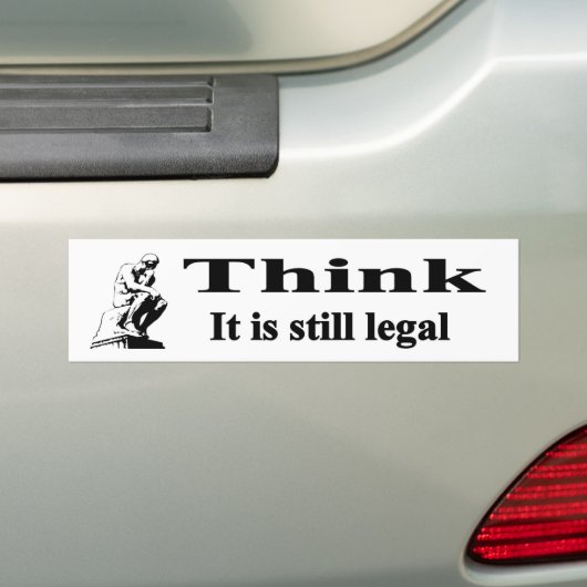 Denk - Het is nog steeds legaal Bumpersticker (Op auto)