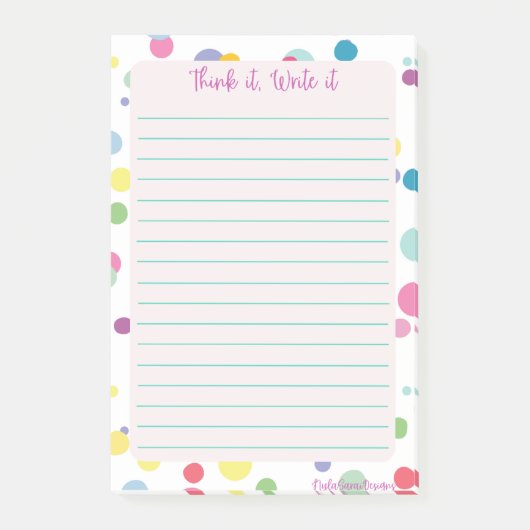 Denk het, Schrijf het Notitieblok Post-it® Notes (Voorkant)