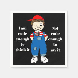 Denk het - zeg het niet - grappige cocktailservett servet