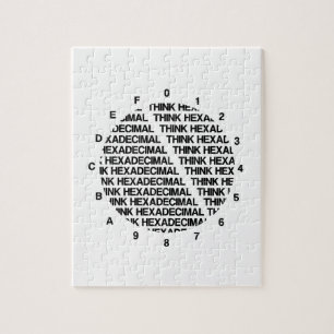Denk hexadecimaal (de Humor van de Geek van de Sja Legpuzzel