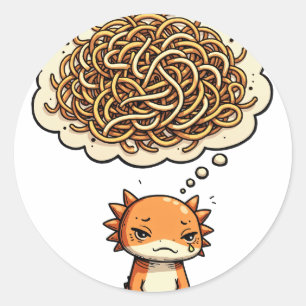 Denk hier eens over na Axolotl Brand Siena Introve Ronde Sticker