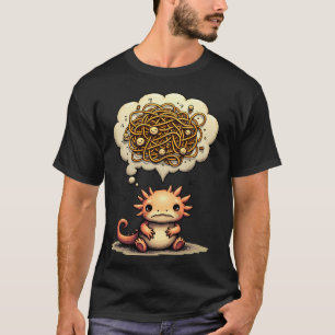 Denk hierover na Axolotl Introvert Angst Humor Bur T-shirt