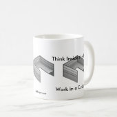 Denk in de doos, het Werk in een Cubicin Koffiemok (Voorkant rechts)