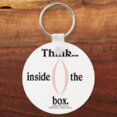 Denk...in de doos. sleutelhanger (Voorkant)