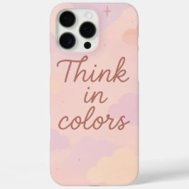 Denk in Kleuren – Pastel Esthetische Motivatie  iPhone 16 Pro Max Hoesje