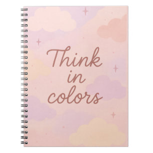 Denk in Kleuren – Pastel Esthetische Motivatie Notitieboek