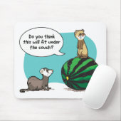 Denk je dat dit onder de bank past? muismat (Met muis)